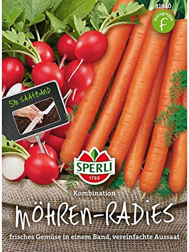 Möhren-Radies Kombination Saatband 5 m