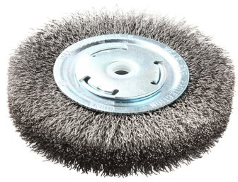Lincoln Electric KH321 Crimped Wire Wheel Brush, 6000 rpm, 6 Diameter x 1 Face Width, 5/8 x 1/2 Arbor (Pack of 1)