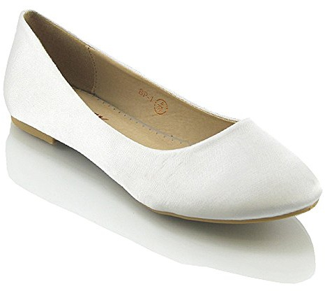 ESSEX GLAM New Womens Flat Slip ON Pumps Ladies Glitter Ballet Round Toe Ballerina Dolly Bridal Shoes Size (UK 8 EU 41, Black Suede)