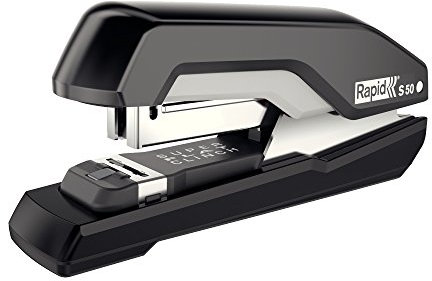 Rapid Tacker, 50 Blatt Kapazität, Flachheftgerät, Schwarz, Ergonomisch, Kunststoff, S50, 5000543