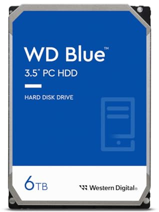 WD Blue 6TB Interne Festplatte (8,9 cm (3,5 Zoll)), SATA 6 Gb/s BULK WD60EZRZ