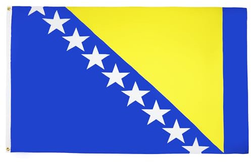 AZ FLAG - Flagge Bosnien Und Herzegowina - 150x90 cm - Bosnische Fahne 90 x 150 Cm Feiner Polyester - Flaggen