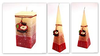 ZIMT MIT APFEL Duftkerzen, Dekokerzen, Handgemachte Weihnachtskerzen