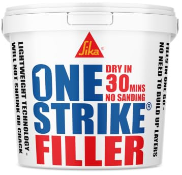 Sika One Strike Multi-Purpose Quick-Drying Filler, White, 2.5 Litre | Ready-Mixed, Quick Drying, Revolutionary Lightweight Filler