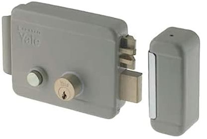 Yale Serratura elettrica da applicare per cancelli Y68880701 destra, entrata70mm, con mandata e pulsante