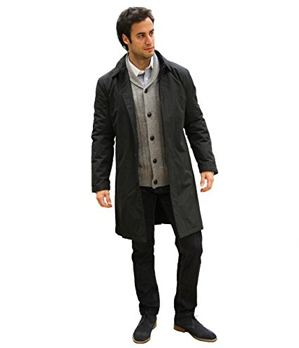 carter & jones Men's Rain Coat Black L