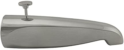 Westbrass D3111-07 8-1/2 Reach Wall Mount Tub Spout with Rear Diverter, Satin Nickel