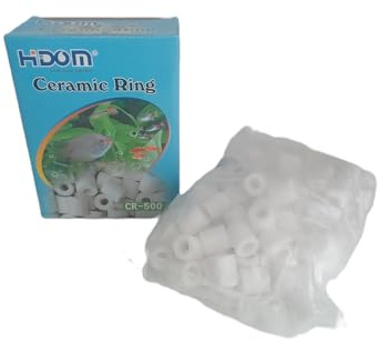 Hidom Ceramic Filtration Rings 1000g (1kg) Biological Filter Media in Bags for Aquariums/Pond Filters