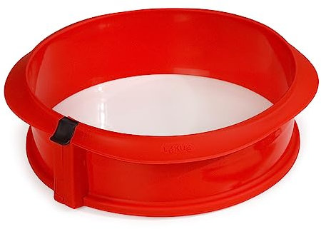 Lékué Molde desmontable redondo para Tarta Charlotte Duo, Rojo, 18 cm