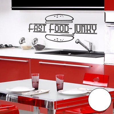Jintora Wall Jintora - Adhesivo decorativo para pared, 90 x 41 cm, color blanco