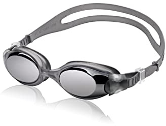 Speedo Unisex-Adult Swim Goggles Hydrosity, Mirrored Charcoal