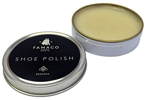 Famaco 50ml Tin Polish | Clean, Shine And Protect Leather Items | Shoes, Bags, Boots and Jackets (Neutral)