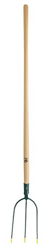 Leborgne 428301 Fourche à foin douille 3 dents 30 cm avec manche en Bois