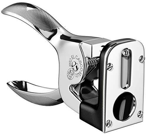 El Casco Chrome and Black Cigar Cutter M-765CN