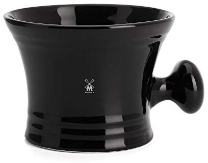 MÜHLE Rasiertopf - Rasierschaumschüssel aus Porzellan in schwarz