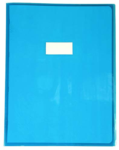 Calligraphe 73402C Heftumschlag Cristalux A4+ glatt Etikettenhalter Blau