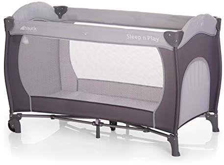 Hauck Cama de viaje infantil Sleep N Play Go Plus con bolsa de transporte, ruedas y deslizamiento para jugar, plegable, cuna de viajes para bebés desde el nacimiento hasta 15 kg