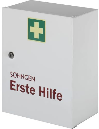 SÖHNGEN | Verbandschrank nach DIN 13157 | ohne Inhalt | weiß | Tiefe 140 mm | HxB 362 x 302 mm
