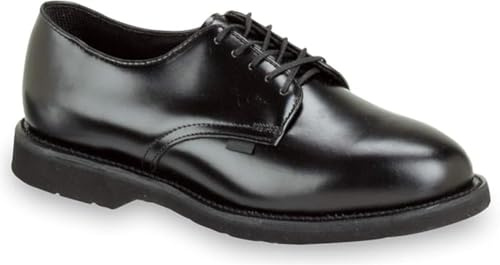 Thorogood Uniform Classics Oxford Black Dress Shoes for Women Featuring High-Shine Leather, Comfort Footbed, and Slip-Resistant Outsole; Berry Compliant - 6 M