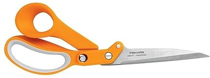 Fiskars Amplify RazorEdge Fabric Scissors - 10 Heavy Duty Fabric Shears with Ergonomic Handle - Orange
