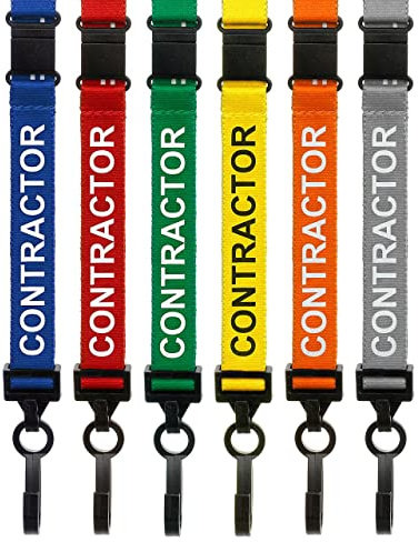 CKB LTD Blau Auftragnehmer Wegbrechen Sicherheitsleine Halsband Sicherheits Plastik-Clip For Arbeiter ID Card Ausweiskartenhalter, Veranstaltungen Ausweise Messen Namensschilder - Packung 50
