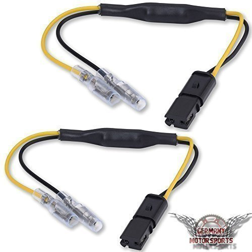 Germany Motorsports LED Blinker Adapter Kabel mit Widerstand Adapterkabel für LED/Halogenblinker
