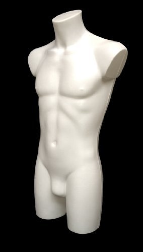 White Male Sportswear Mannequin Display Bust for Swimwear Fashion and Shopfittings