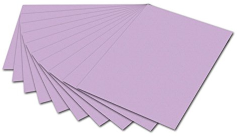 folia 6131 - Fotokarton Lila, 50 x 70 cm, 300 g/qm, 10 Bogen - zum Basteln und kreativen Gestalten von Karten, Fensterbildern und für Scrapbooking