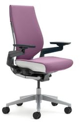 Steelcase Gesture Office Chair - Ergonomic Work Chair with Wheels for Carpet - Comfortable - Intuitive-to-Adjust for Desk - 360-Degree Arms - Concord Purple Fabric