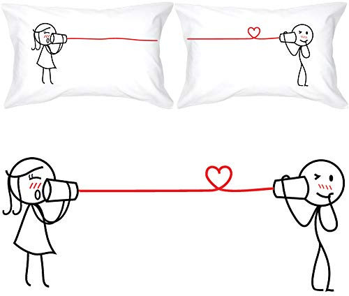 BoldLoft Kissenbezüge für Paare, Aufschrift Say I Love You Too, Geschenke für ihn, Freund, Ehemann, Jahrestag, Geburtstag, für Sie und Ihn
