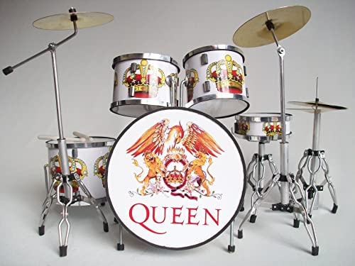 Music Legend Collection Batería en Miniatura - Mini Tambor - Replica Pearl Queen's Crown - Queen