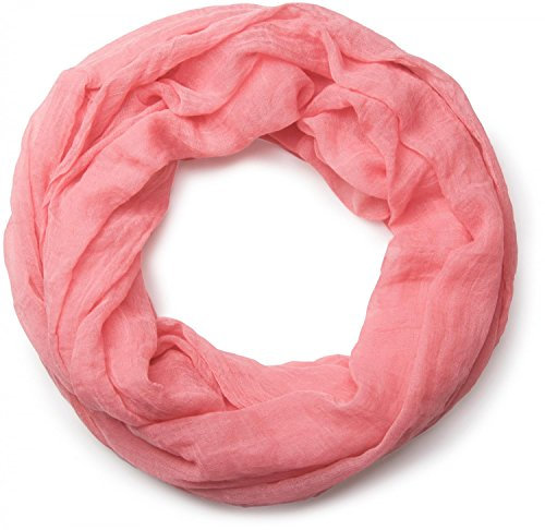 styleBREAKER unifarbener Loop Schlauchschal, weich und leicht, Unisex 01016069, Farbe:Apricot