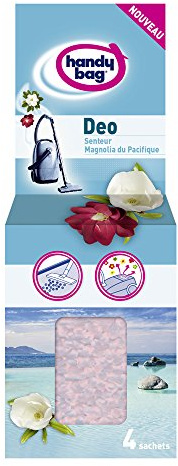 Handy Bag Duftperlen / Duftkugeln, Parfümierte Lufterfrischer, für Staubsauger mit und ohne Beutel, Set mit 4 Beuteln, Deo-Perlen Duft: Magnolie des Pazifiks
