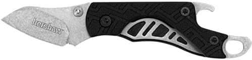 Kershaw Cinder (1025X) Multifunction Pocket Knife, 1.4-inch High Performance 3Cr13 Steel Blade with Stonewashed Finish, Glass Filled Nylon Handle, Liner Lock, Bottle Opener, Lanyard Hole, 0.9 OZ
