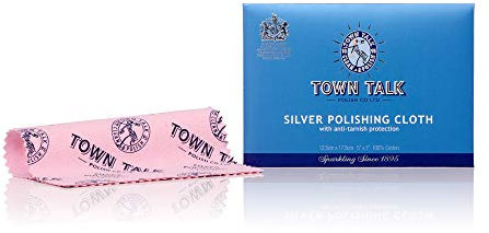 2 X Town Talk Anti Tarnish Silver Polishing Cloth 13 x 18cm