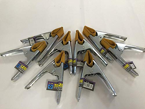 8 x 6 Metal Spring Clamps with Protective Leather Covers Market stall Tarpaulin Clips
