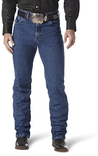 Wrangler Herr hög kvalitet cowboysnitt, smal passform jeans, Mörk sten, 32W / 38L