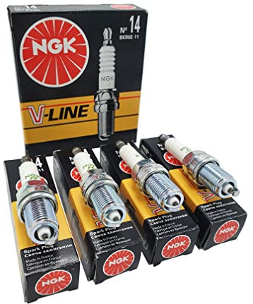 4x NGK 6465 BKR6E-11 Zündkerze V-Line 14 für HONDA KIA MAZDA NISSAN SUZUKI