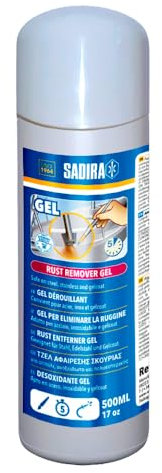Sadira | Gel antirouille | Élimine Rouille et Corrosion, de l'acier et de l'inox | Convient pour la Fibre de Bateau | Élimine Les Taches de Rouille | pour Bateaux, Maison, Jardin, Voiture