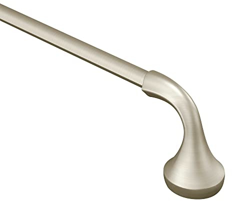 Moen YB2824BN Eva Collection Transitional 24-Inch Bathroom Single Towel Bar, Brushed Nickel