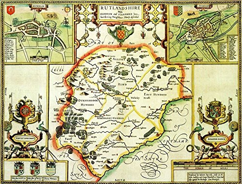 Puzzle 1610 von Rutland - historische Karte, 1000 Teile Kostenloser Druck