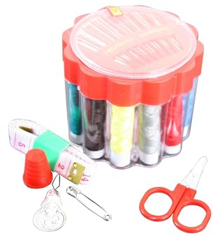 axentia Sewing Thread Box, Rolls, Needles + Accessories