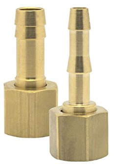 Elmag 42360 Druckluft-Schlauchtülle mit Überwurfmutter | Innengewinde 1/4 Zoll | für 6mm Schlauch