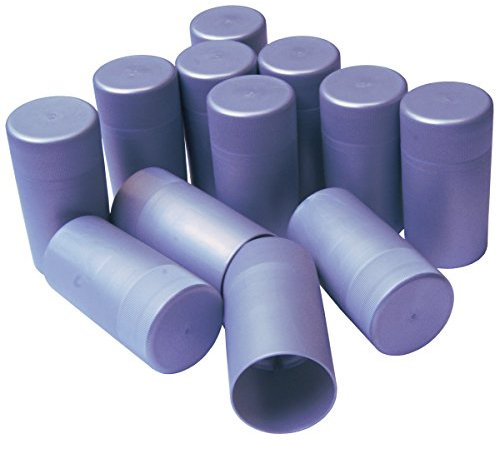 Novatwist Plastic Screw Caps for Wine Bottles - Silver - Pack of 12