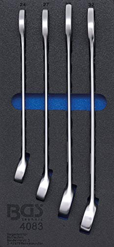 BGS Werkstattwageneinlage 1/3: Maul-Ringschlüssel-Satz - 4-tlg.