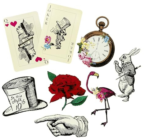 Talking Tables Alice In Wonderland Raum-Props Set – Ideal für Mad Hatter Tea Party & Baby Shower – 8-teilig