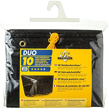VK International Unisex – Erwachsene Duo VK Fahrradschutzhülle, Schwarz, One Size