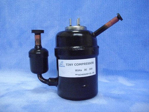 Gowe Mini DC Compressor, DC Tiny Compressor, DC 24V, 300W Cooling Capacity, R134A, for Base Station air Conditioner