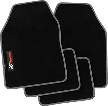 PETEX Carbon Autoteppich Universal 4-teilig grau