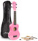 Martin Smith Soprano Ukulele con ukulele Bag & Chord Book - rosa